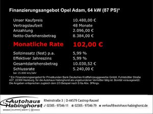 OPEL Adam 1.4 120 Jahre Einparkhilfe hinten SHZ Lenkradh Allwetter