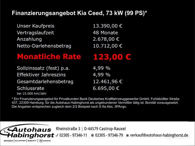 KIA Ceed 1.4 Edition 7 Shz Kamera Klima BT Alu