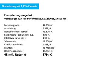 VW ID.4 Pro Performance*NAVI*STHZ*AHK*CAM*ACC*UVM*