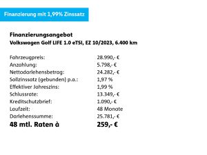 VW Golf VIII 1.0 eTSI Life MOVE DSG*NAVI*ACC*LED*UVM