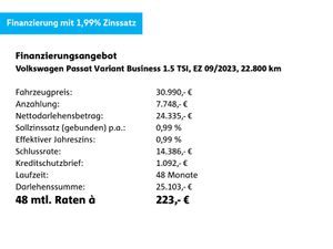 VW Passat Variant 1.5 TSI Business DSG**0,99% FIN**
