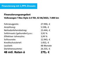 VW T-ROC Style 2.0 TDI*NAVI*LED*PANO*ACC*PDC*UVM*